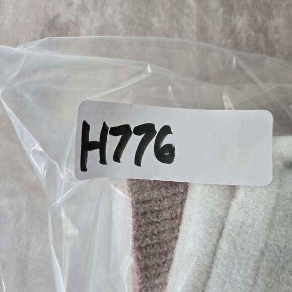 Barefoot Dreams Tunic Sweater Knit Brown White Striped Pullover Cozy Casual Top - Picture 13 of 13